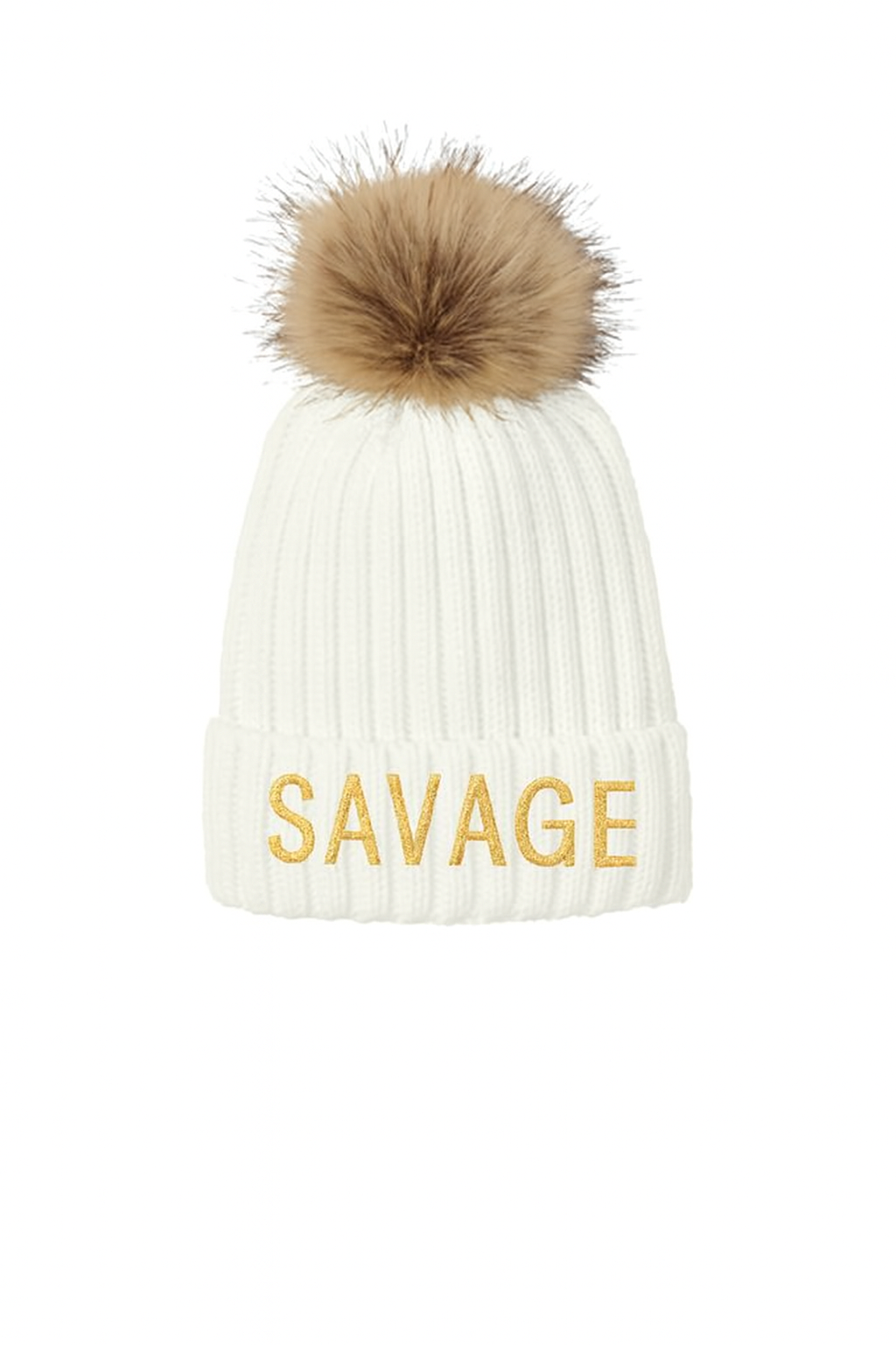 Savage White Winter Beanie (Unisex